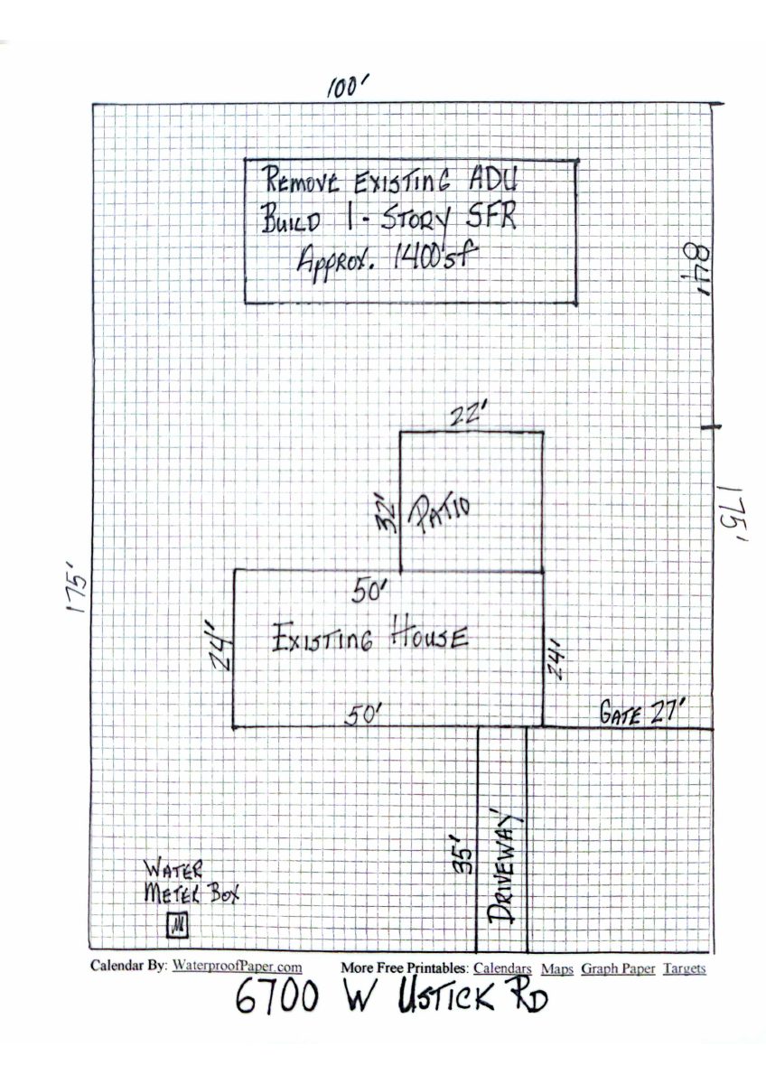 Site plan: Request for a variance and two-lot split on 0.4-acre site withdrawn
