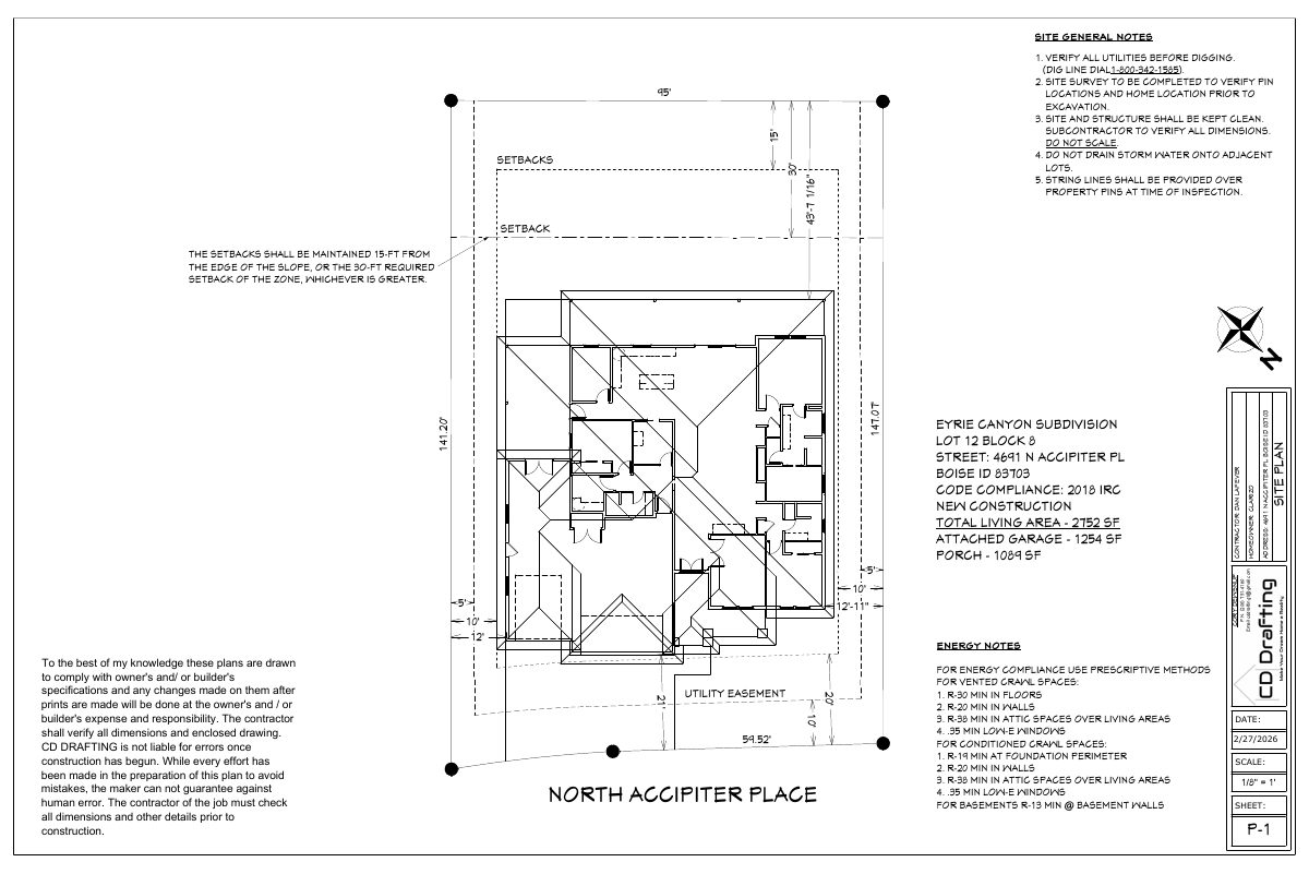 Site plan: Single-family home on 0.31-acre hillside lot approved