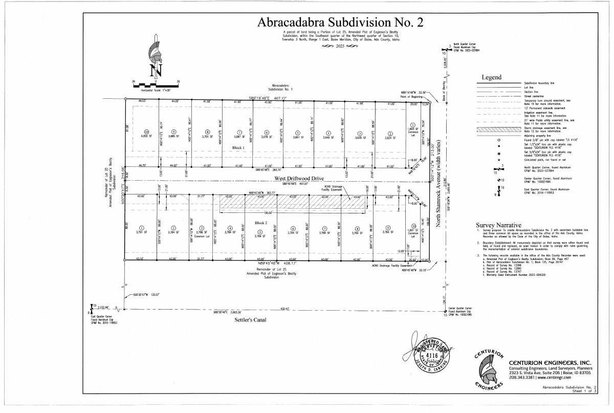 Site plan: Final plat approved for 2-acre subdivision