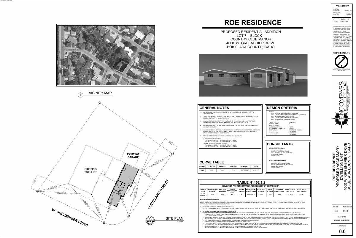 Site plan: Approved: 578-square-foot attached backyard unit for aging family member