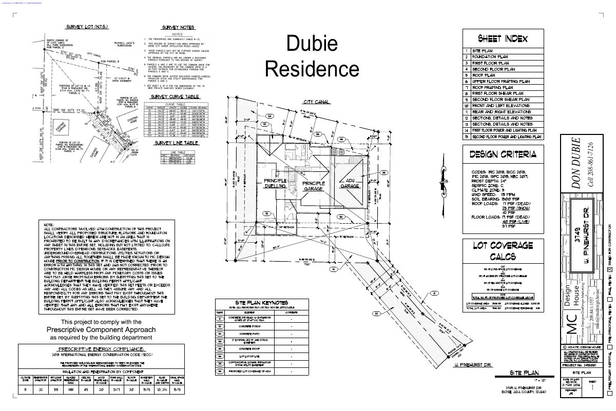 Site plan: New single-family home with accessory dwelling unit proposed on 0.17-acre lot