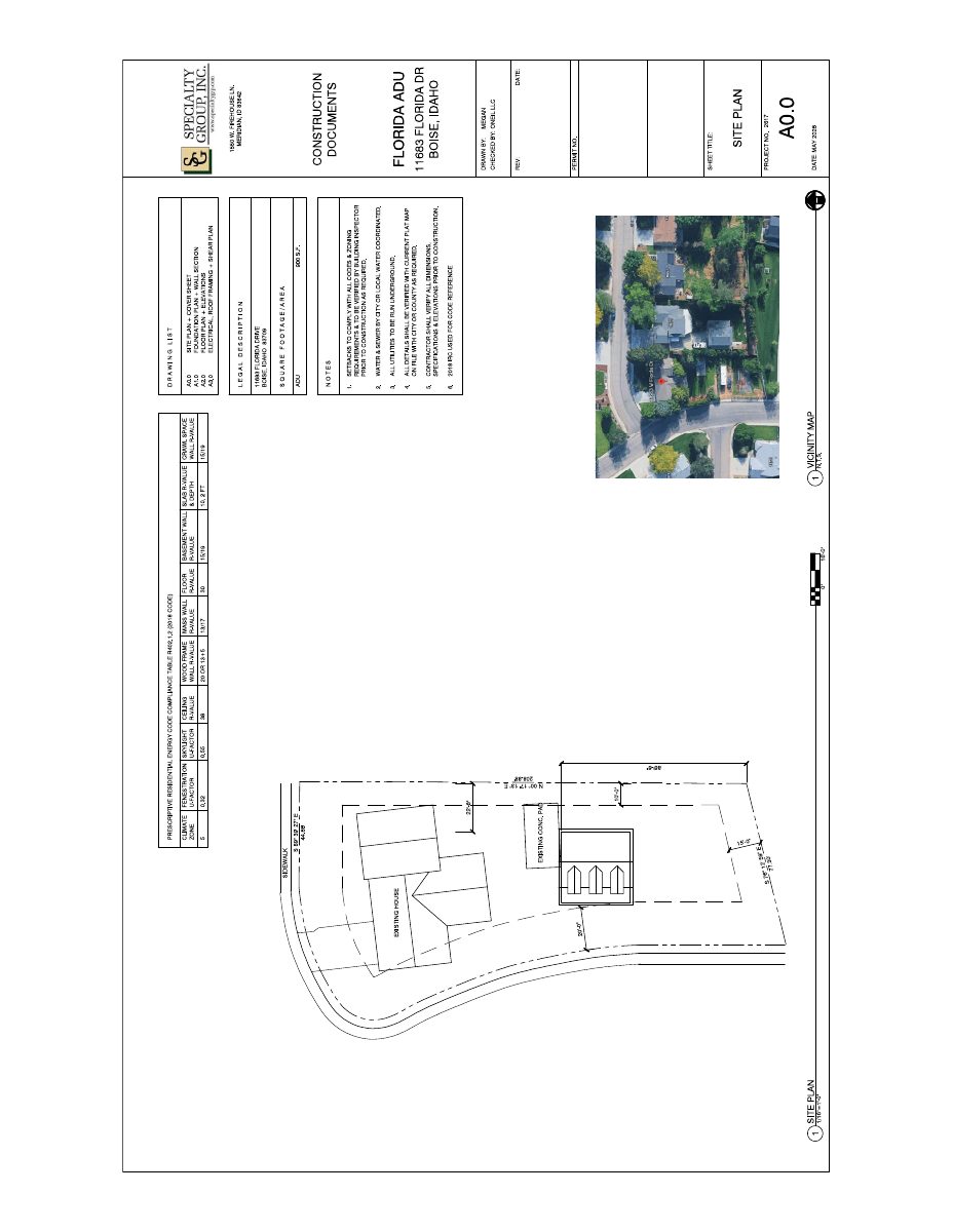Site plan: Detached 900-square-foot accessory dwelling proposed on 0.43-acre lot