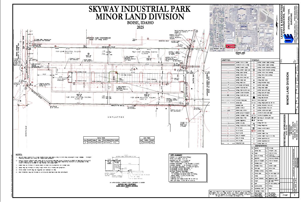 Site plan: Four-lot industrial park with 20 small flex spaces approved