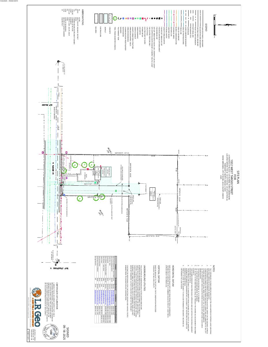 Site plan: Record of survey