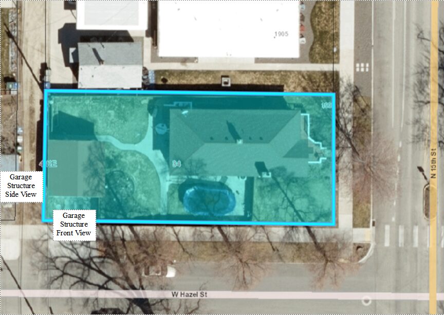 Site plan: New garage doors and hardware sought for street-facing garage in historic district