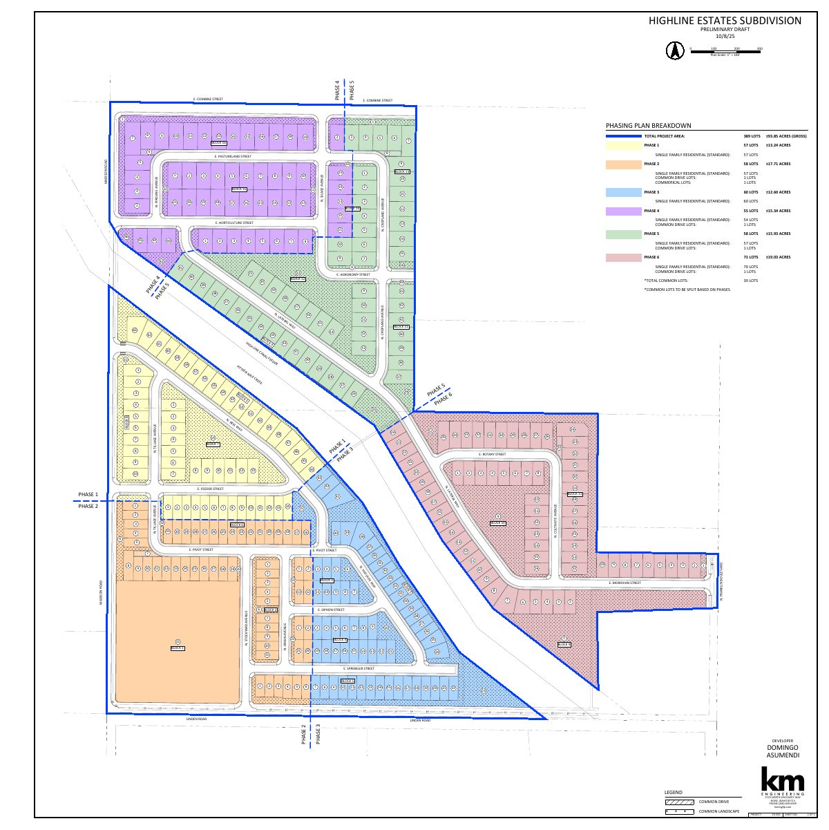 Site plan: Nampa OKs 355-home Highline Estates subdivision on 94 acres