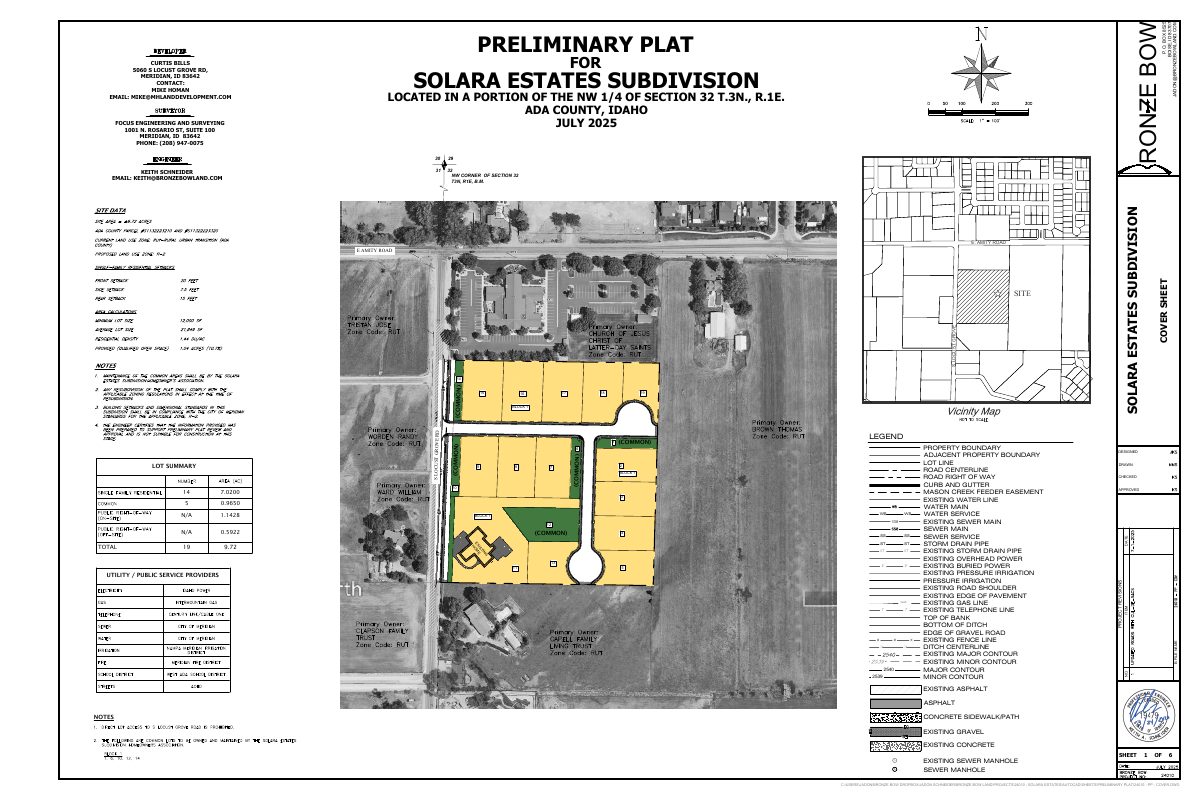 Site plan: Council approves 14 single-family homes on annexed land in Meridian