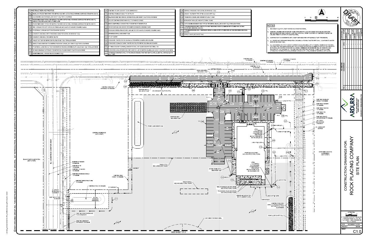Site plan: 12,285-square-foot office, shop and rock yard approved with conditions