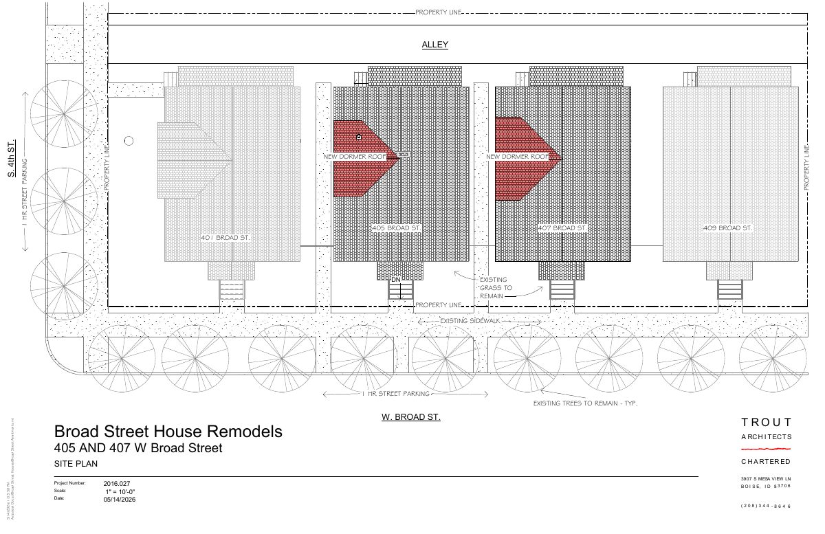 Site plan: Dormer addition sought for houses on small lot in mixed-use zone