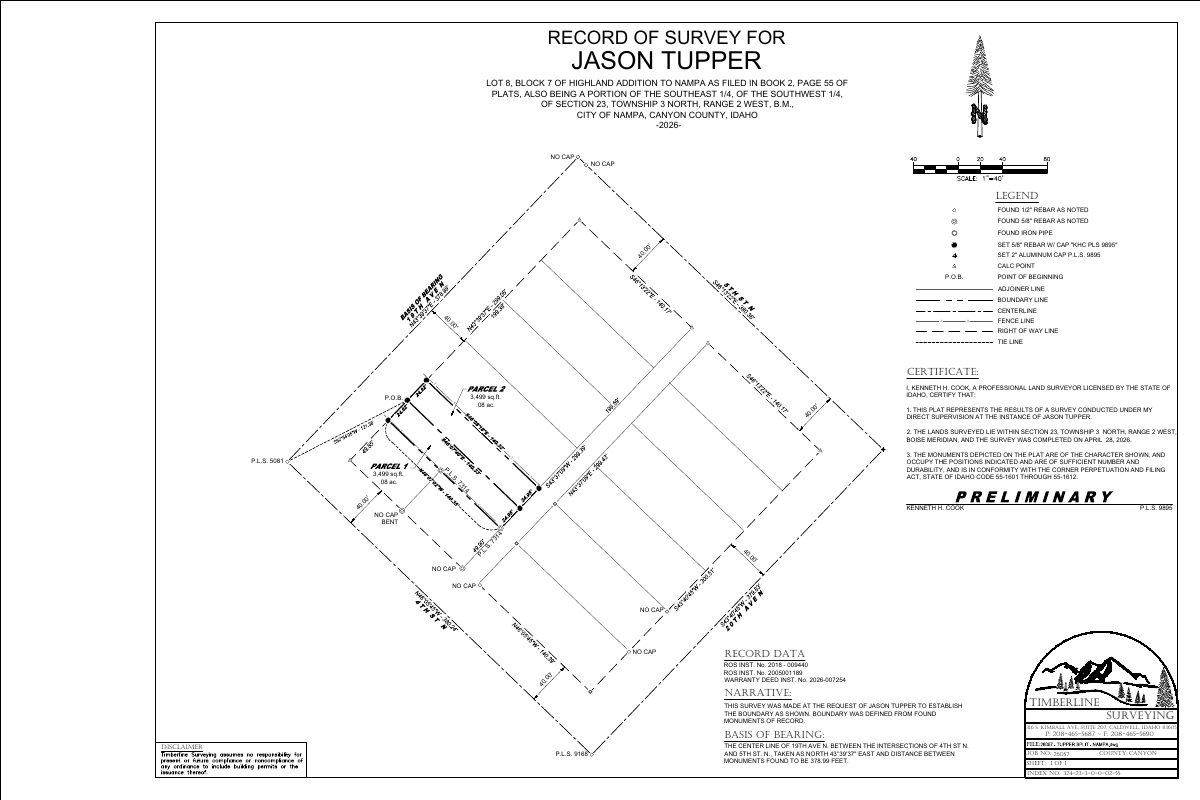 Site plan: Lot split approved to allow a pair of townhouses