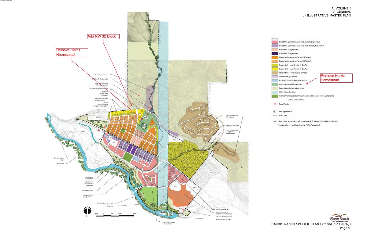 Site plan: Plan would cut Harris Ranch commercial space to about 335,000 square feet