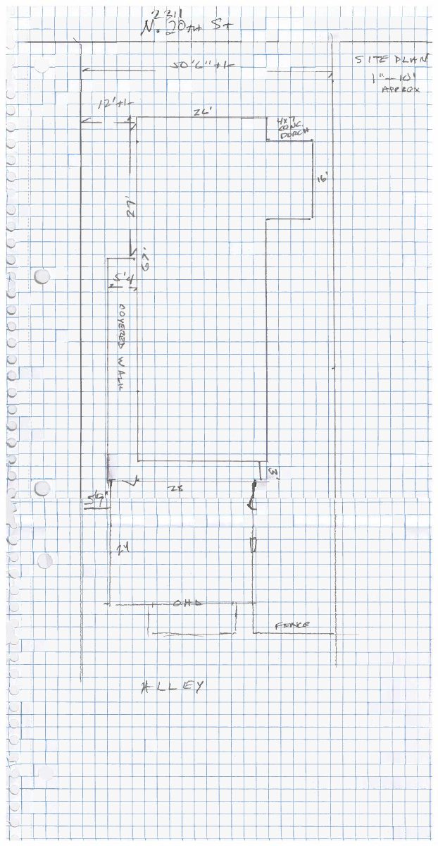 Site plan: Garage conversion to living space approved in Boise historic overlay