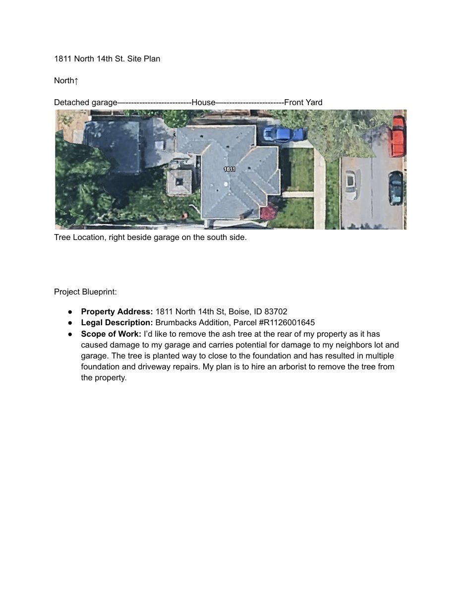 Site plan: Tree removal at historic-district home approved